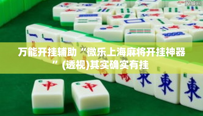 万能开挂辅助“微乐上海麻将开挂神器”(透视)其实确实有挂 