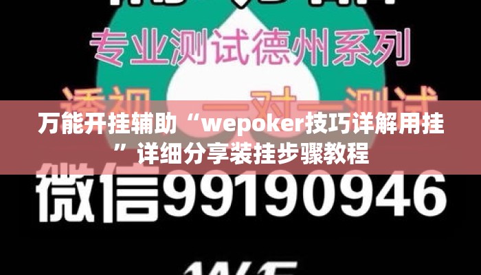 万能开挂辅助“wepoker技巧详解用挂	”详细分享装挂步骤教程