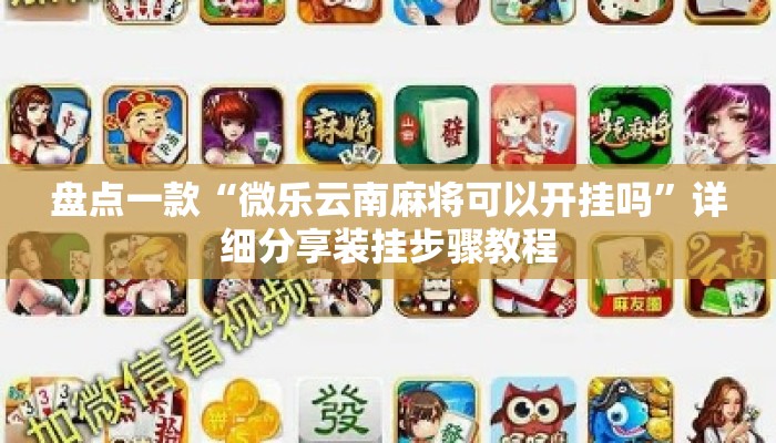 盘点一款“微乐云南麻将可以开挂吗”详细分享装挂步骤教程