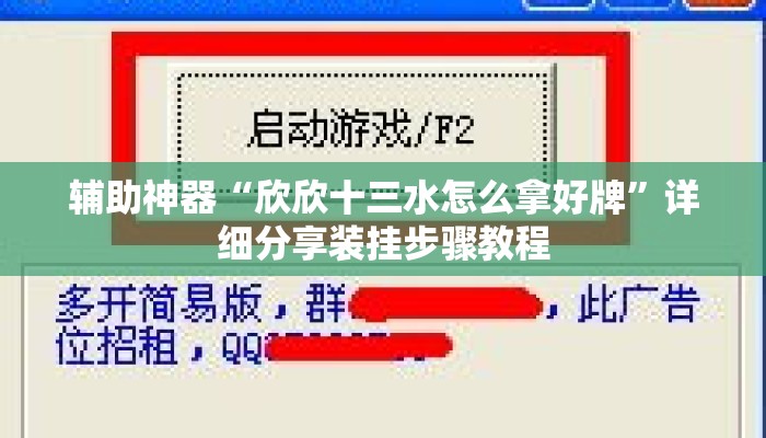 辅助神器“欣欣十三水怎么拿好牌	”详细分享装挂步骤教程