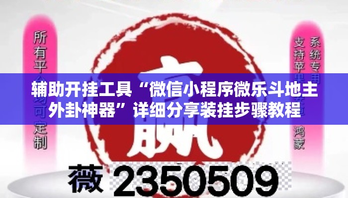 辅助开挂工具“微信小程序微乐斗地主外卦神器	”详细分享装挂步骤教程