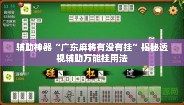辅助神器“广东麻将有没有挂”揭秘透视辅助万能挂用法