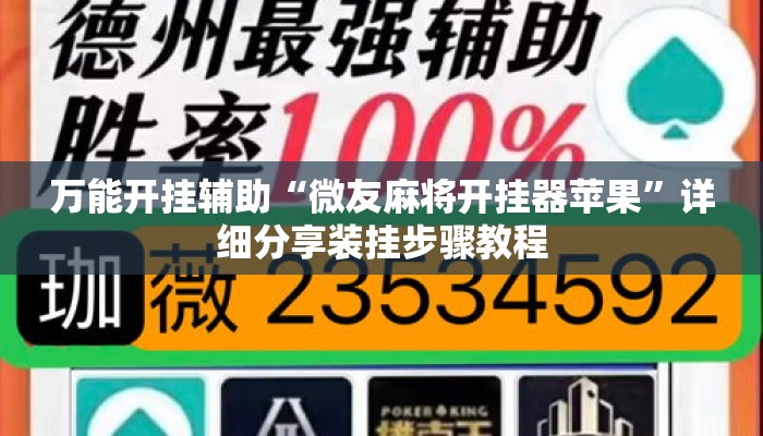 万能开挂辅助“微友麻将开挂器苹果”详细分享装挂步骤教程