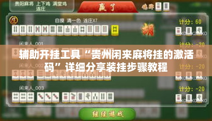辅助开挂工具“贵州闲来麻将挂的激活码”详细分享装挂步骤教程