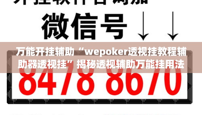 万能开挂辅助“wepoker透视挂教程辅助器透视挂”揭秘透视辅助万能挂用法