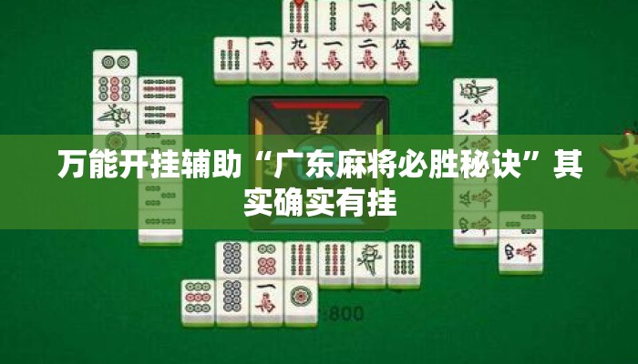 万能开挂辅助“广东麻将必胜秘诀	”其实确实有挂