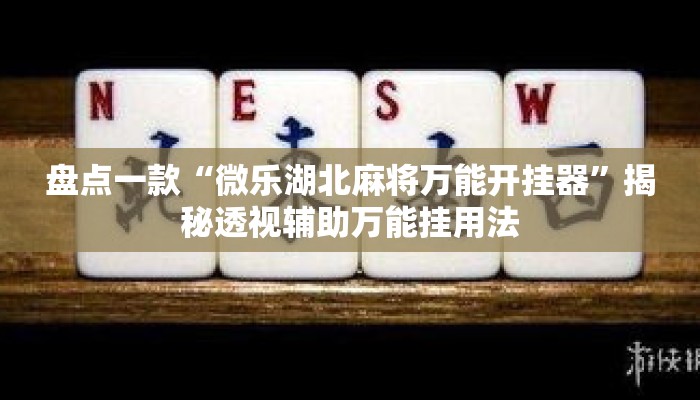 盘点一款“微乐湖北麻将万能开挂器”揭秘透视辅助万能挂用法