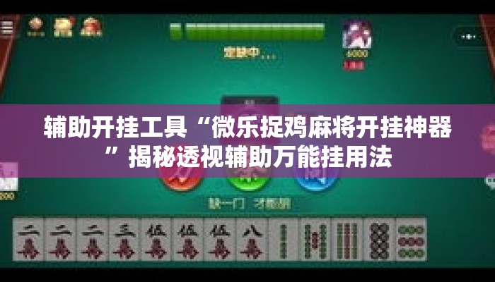 辅助开挂工具“微乐捉鸡麻将开挂神器	”揭秘透视辅助万能挂用法