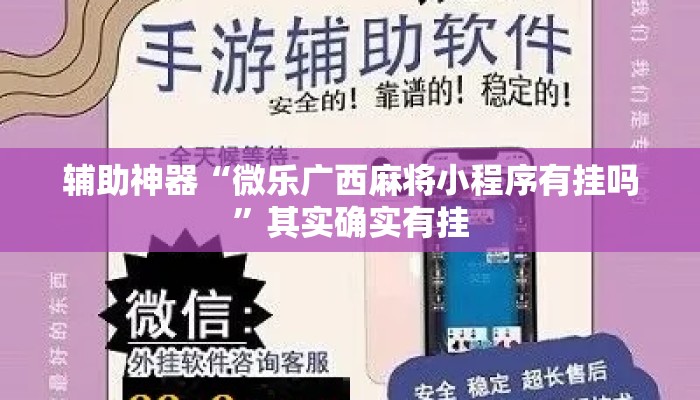 辅助神器“微乐广西麻将小程序有挂吗”其实确实有挂