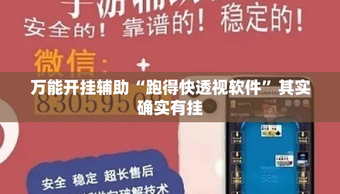 万能开挂辅助“跑得快透视软件”其实确实有挂