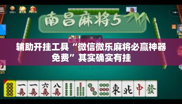辅助开挂工具“微信微乐麻将必赢神器免费	”其实确实有挂