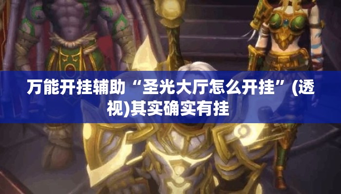 万能开挂辅助“圣光大厅怎么开挂	”(透视)其实确实有挂 
