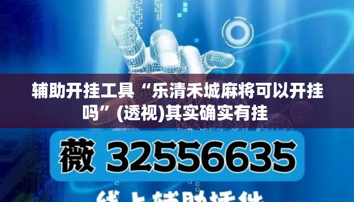 辅助开挂工具“乐清禾城麻将可以开挂吗”(透视)其实确实有挂 
