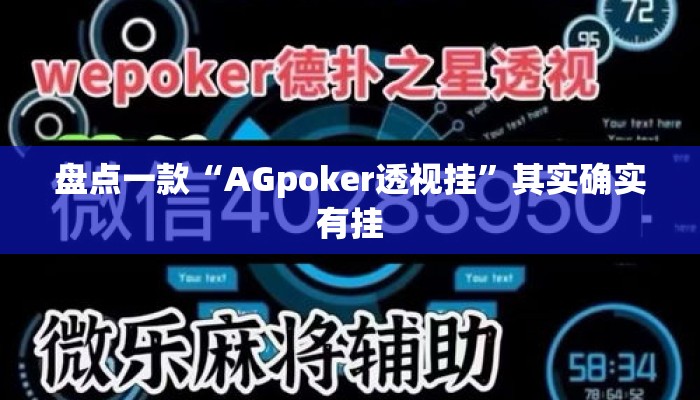 盘点一款“AGpoker透视挂”其实确实有挂