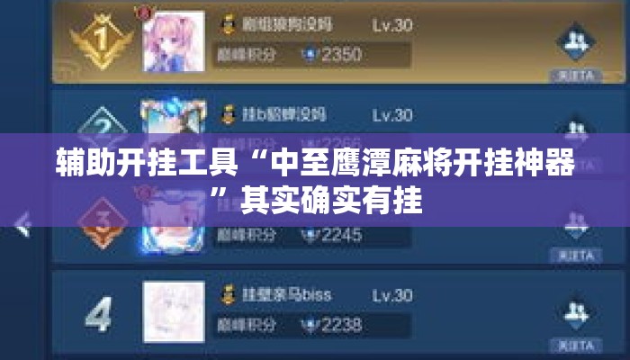 辅助开挂工具“中至鹰潭麻将开挂神器”其实确实有挂