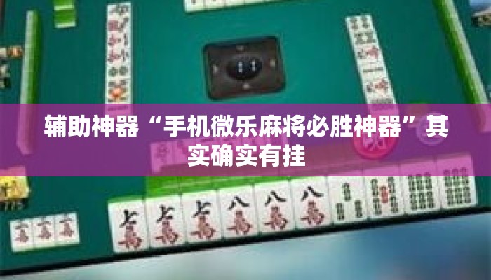 辅助神器“手机微乐麻将必胜神器”其实确实有挂