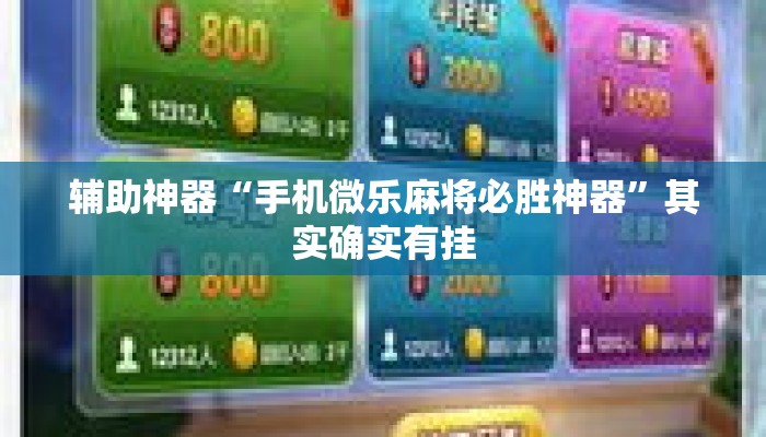 辅助神器“手机微乐麻将必胜神器”其实确实有挂
