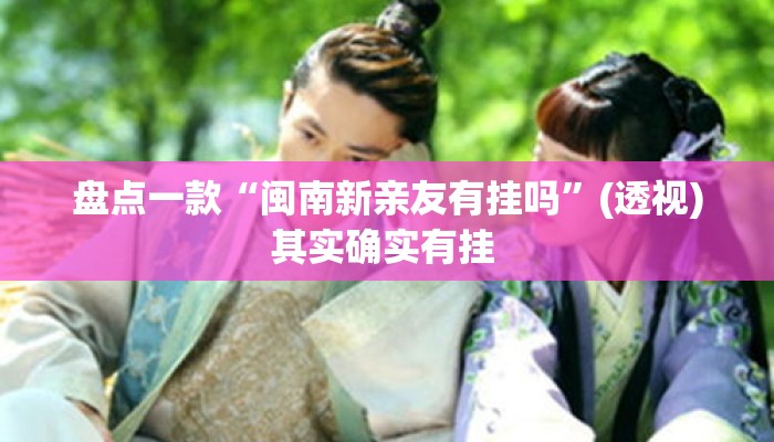 盘点一款“闽南新亲友有挂吗”(透视)其实确实有挂 