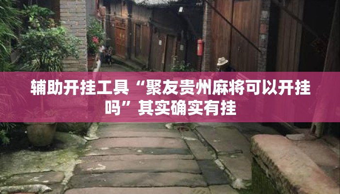 辅助开挂工具“聚友贵州麻将可以开挂吗”其实确实有挂
