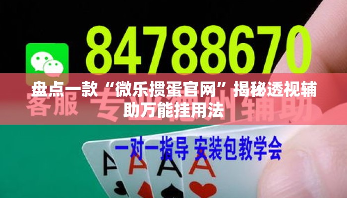 盘点一款“微乐掼蛋官网”揭秘透视辅助万能挂用法