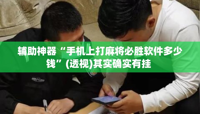 辅助神器“手机上打麻将必胜软件多少钱	”(透视)其实确实有挂 