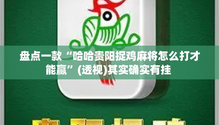 盘点一款“哈哈贵阳捉鸡麻将怎么打才能赢”(透视)其实确实有挂 