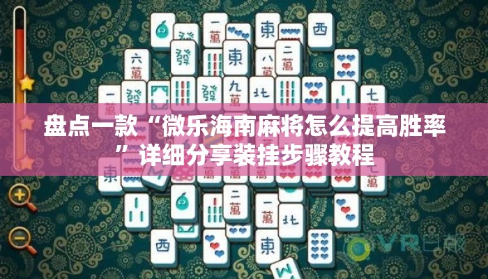 盘点一款“微乐海南麻将怎么提高胜率”详细分享装挂步骤教程