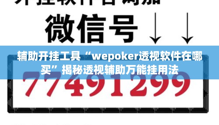 辅助开挂工具“wepoker透视软件在哪买”揭秘透视辅助万能挂用法
