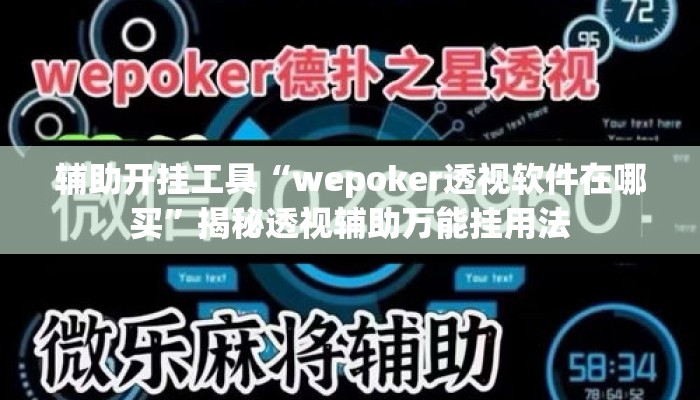 辅助开挂工具“wepoker透视软件在哪买”揭秘透视辅助万能挂用法