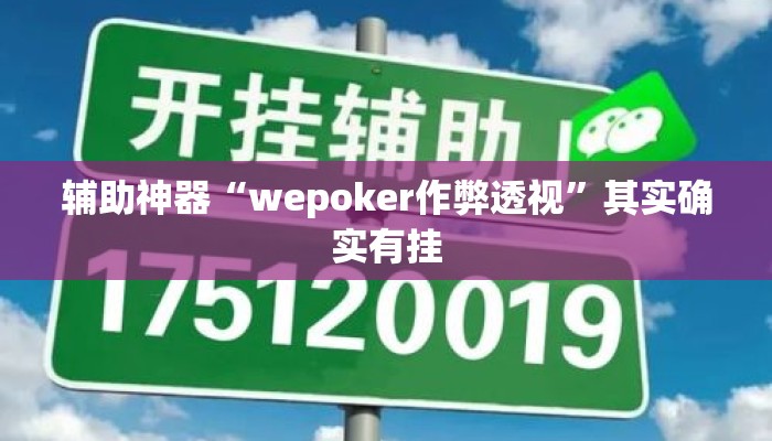 辅助神器“wepoker作弊透视”其实确实有挂