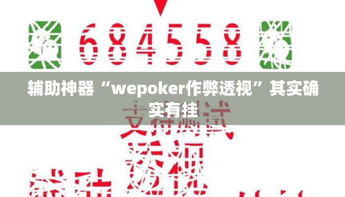 辅助神器“wepoker作弊透视”其实确实有挂