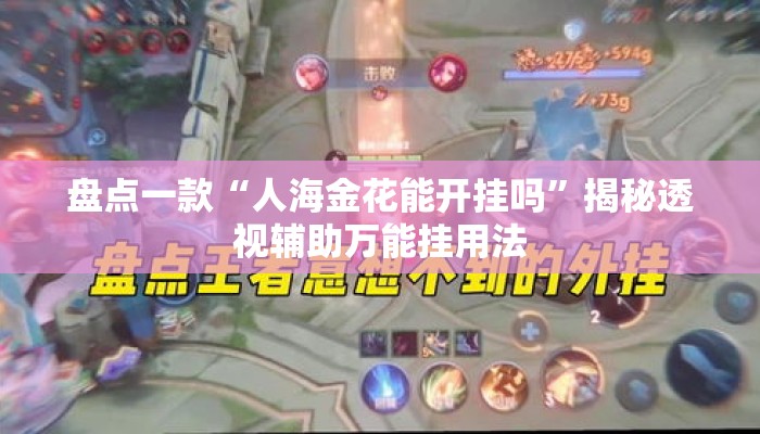 盘点一款“人海金花能开挂吗”揭秘透视辅助万能挂用法
