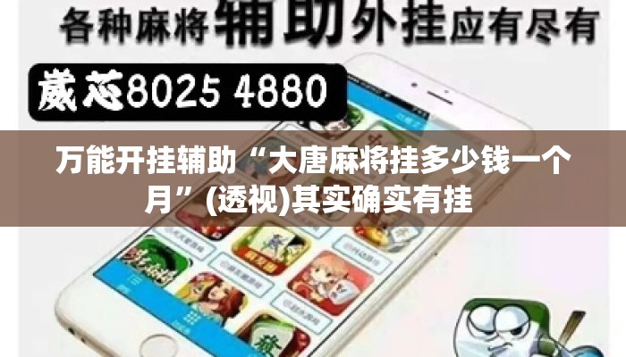 万能开挂辅助“大唐麻将挂多少钱一个月”(透视)其实确实有挂 