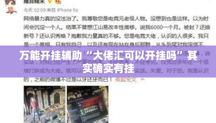 万能开挂辅助“大佬汇可以开挂吗”其实确实有挂