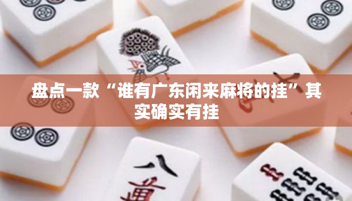 盘点一款“谁有广东闲来麻将的挂	”其实确实有挂