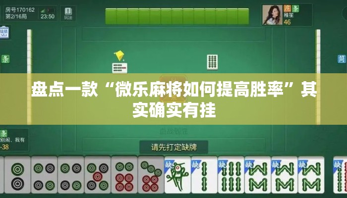 盘点一款“微乐麻将如何提高胜率	”其实确实有挂