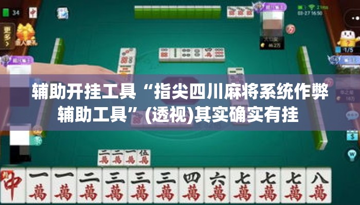 辅助开挂工具“指尖四川麻将系统作弊辅助工具”(透视)其实确实有挂 