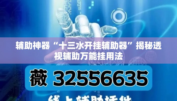 辅助神器“十三水开挂辅助器”揭秘透视辅助万能挂用法