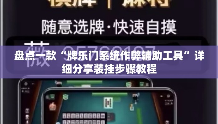 盘点一款“牌乐门系统作弊辅助工具	”详细分享装挂步骤教程
