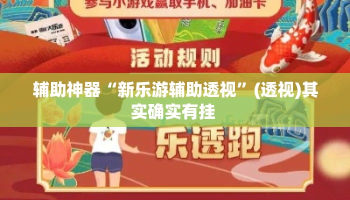 辅助神器“新乐游辅助透视	”(透视)其实确实有挂 