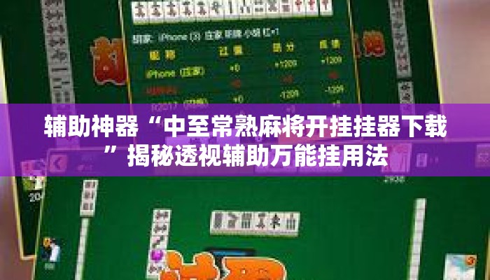辅助神器“中至常熟麻将开挂挂器下载	”揭秘透视辅助万能挂用法