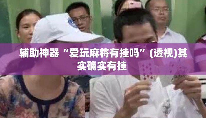 辅助神器“爱玩麻将有挂吗”(透视)其实确实有挂 