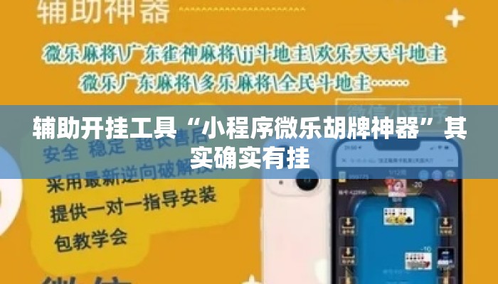 辅助开挂工具“小程序微乐胡牌神器	”其实确实有挂