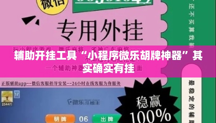 辅助开挂工具“小程序微乐胡牌神器”其实确实有挂