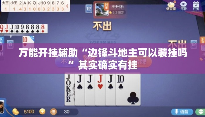 万能开挂辅助“边锋斗地主可以装挂吗”其实确实有挂