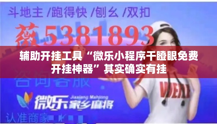 辅助开挂工具“微乐小程序干瞪眼免费开挂神器	”其实确实有挂