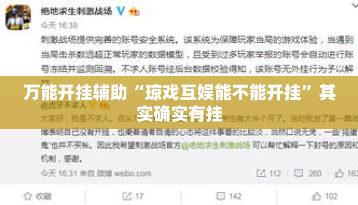 万能开挂辅助“琼戏互娱能不能开挂	”其实确实有挂