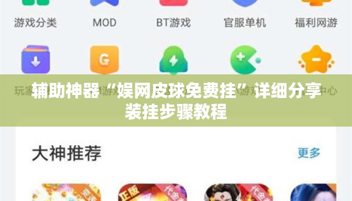 辅助神器“娱网皮球免费挂	”详细分享装挂步骤教程