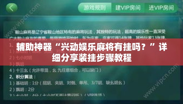 辅助神器“兴动娱乐麻将有挂吗？”详细分享装挂步骤教程