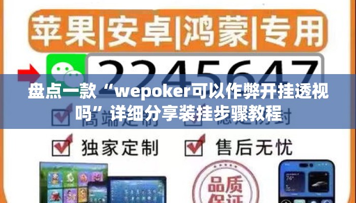 盘点一款“wepoker可以作弊开挂透视吗”详细分享装挂步骤教程